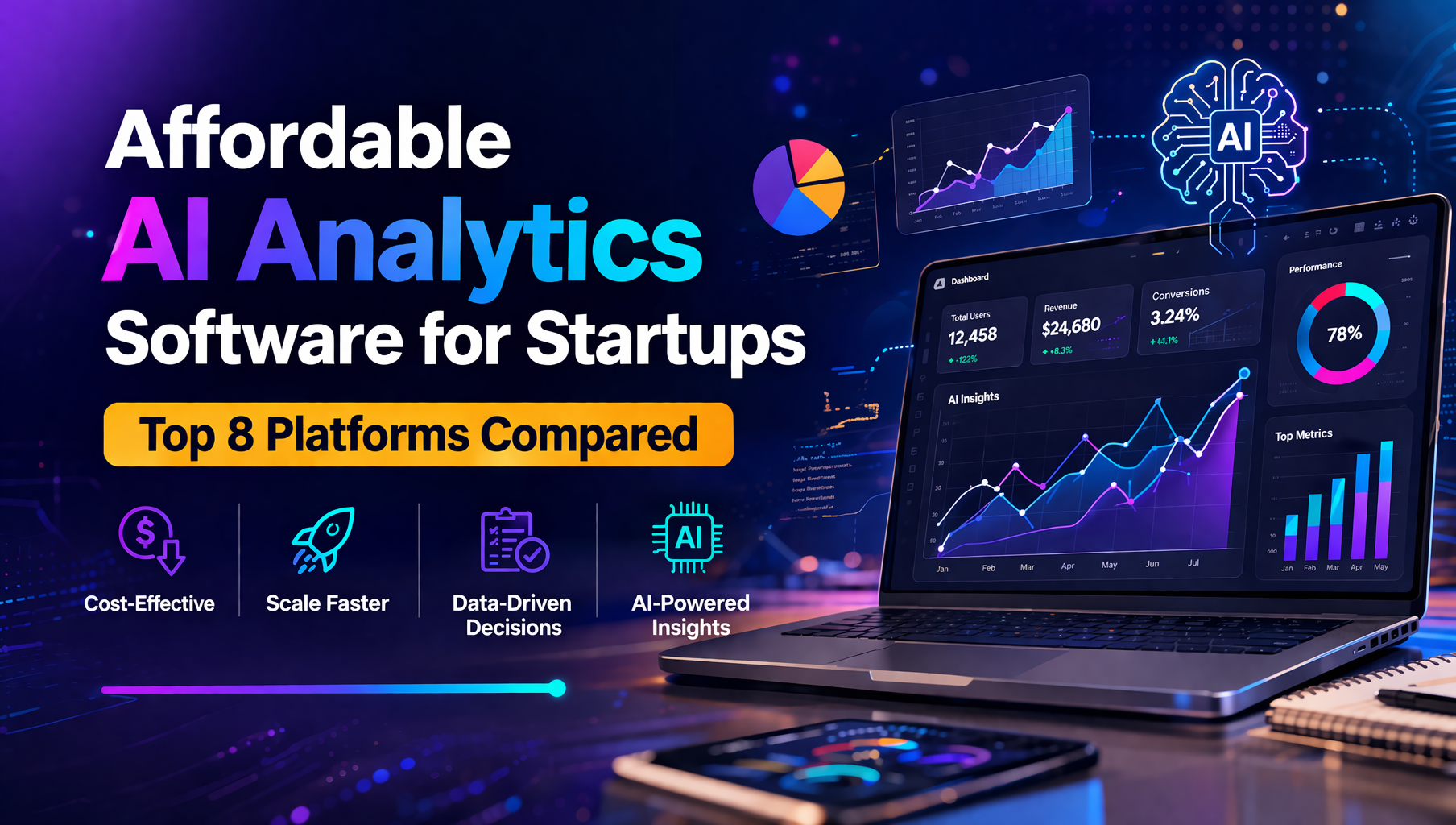 8 Best Affordable AI Analytics Software for Startups compared